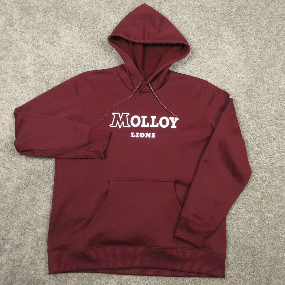Molloy Lions Sweater Mens XL Red Hoodie Sweatshirt Adidas Fleece Climawarm Logo